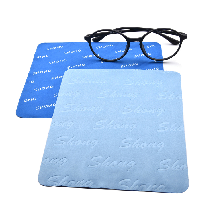 Mikrofasertuch mit geprägtem Logo für Brillen, individuelle Brillenkleidung