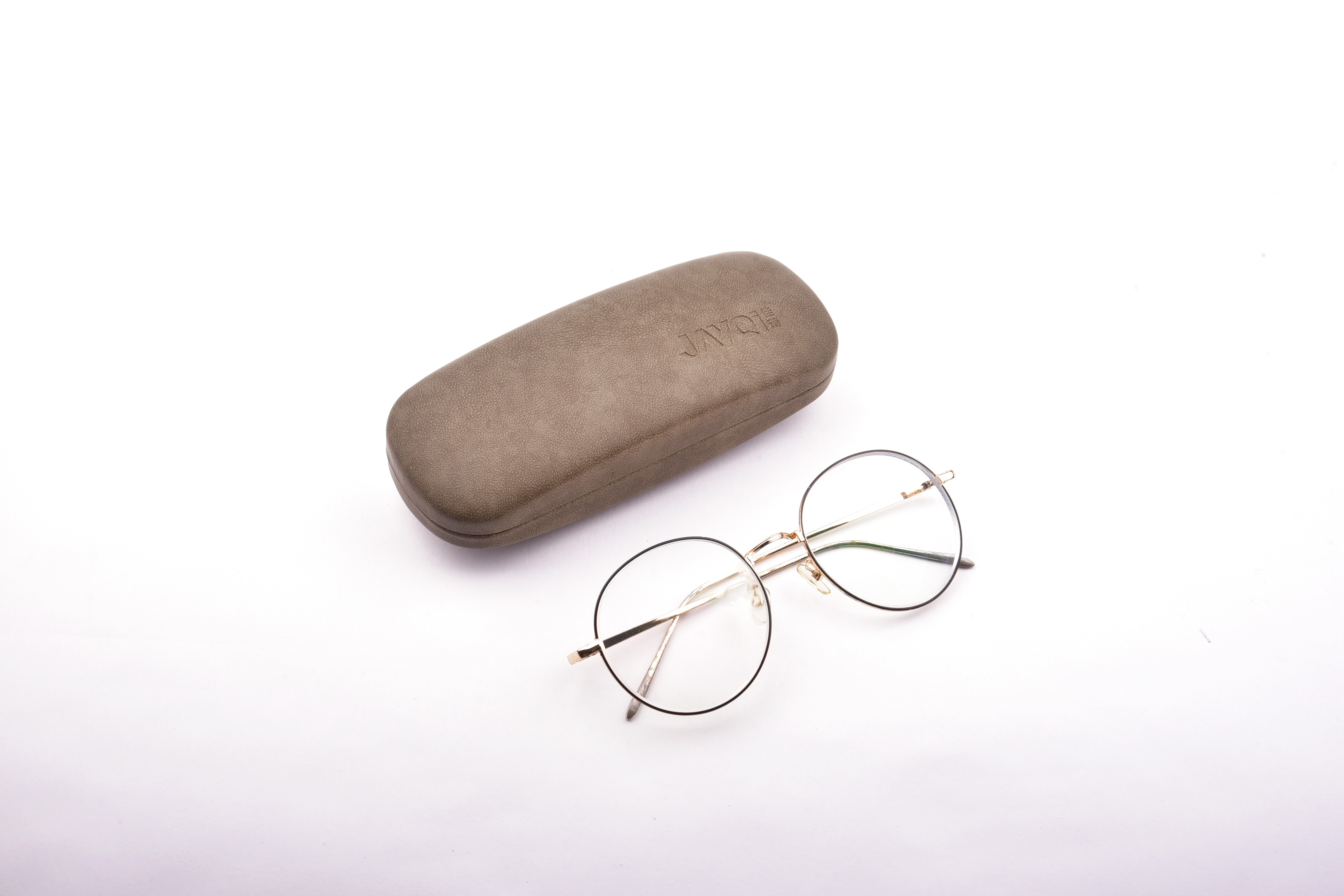 Hochwertiges, klassisches Brillenetui aus Metall für optische Brillen