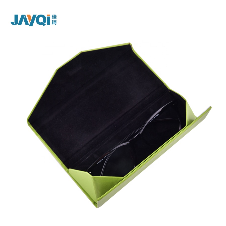 Custom Branded Cute Soft Leather Folding Triangle Brillenetui